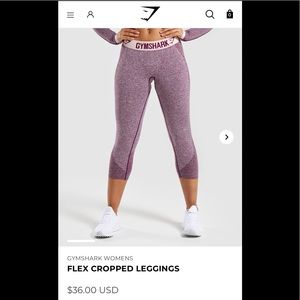 GYMSHARK WOMENS
FLEX CROPPED LEGGINGS